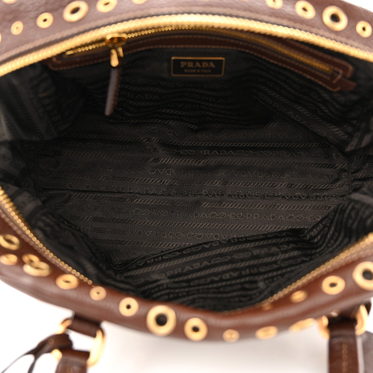 Vitello Daino Grommet Satchel Bruciato