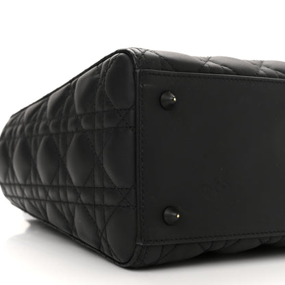 Christian Dior Ultra Matte Calfskin Cannage Medium Lady Dior Black 9 of 10