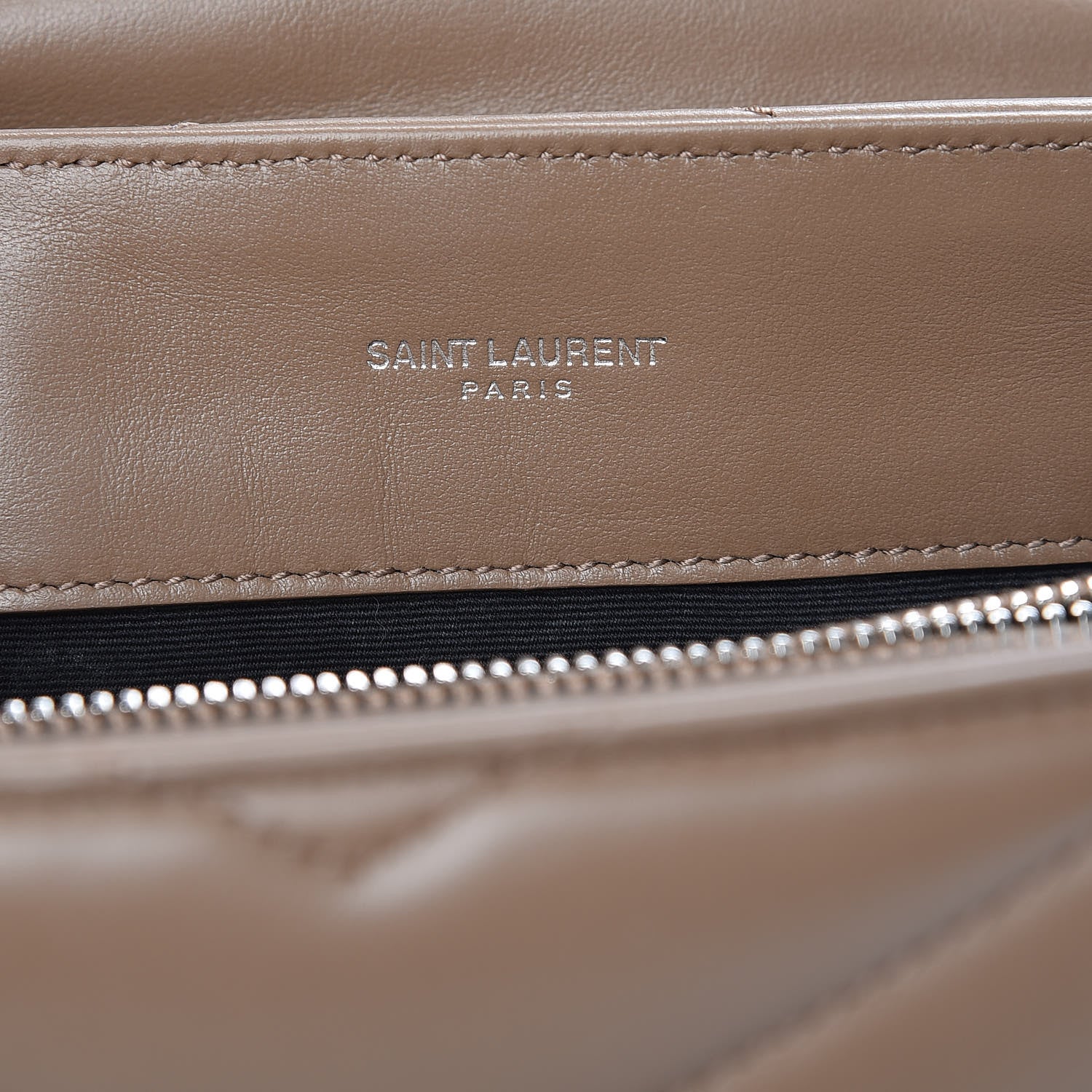 Saint Laurent Calfskin Y Quilted Monogram Medium Loulou Chain Satchel Desert Storm 6 of 10