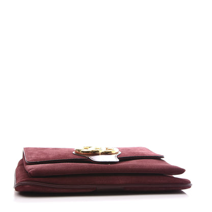Gucci Suede Medium Arli Flap Shoulder Bag Vintage Bordeaux 3 of 11