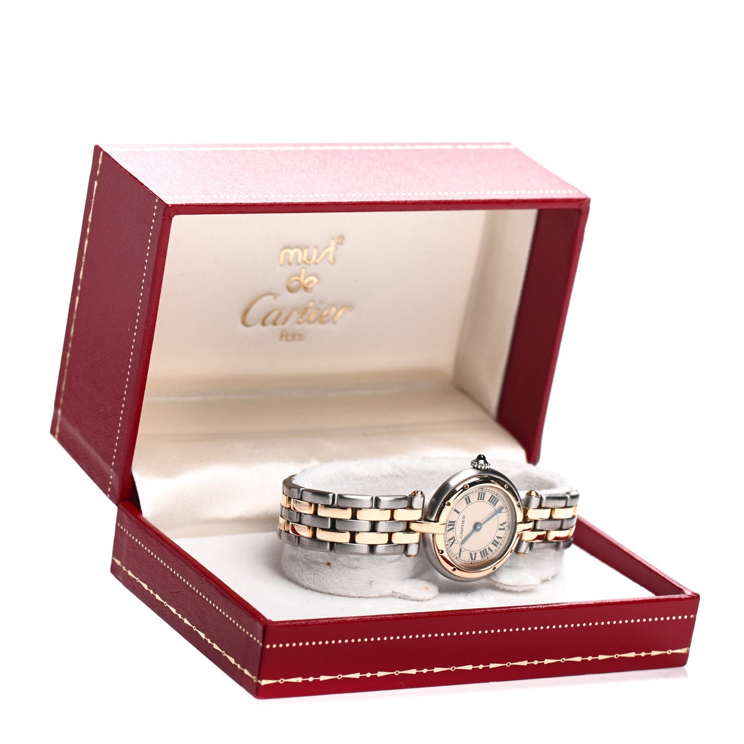 Stainless Steel 18K Yellow Gold 24mm Panthere Vendome Quartz Watch