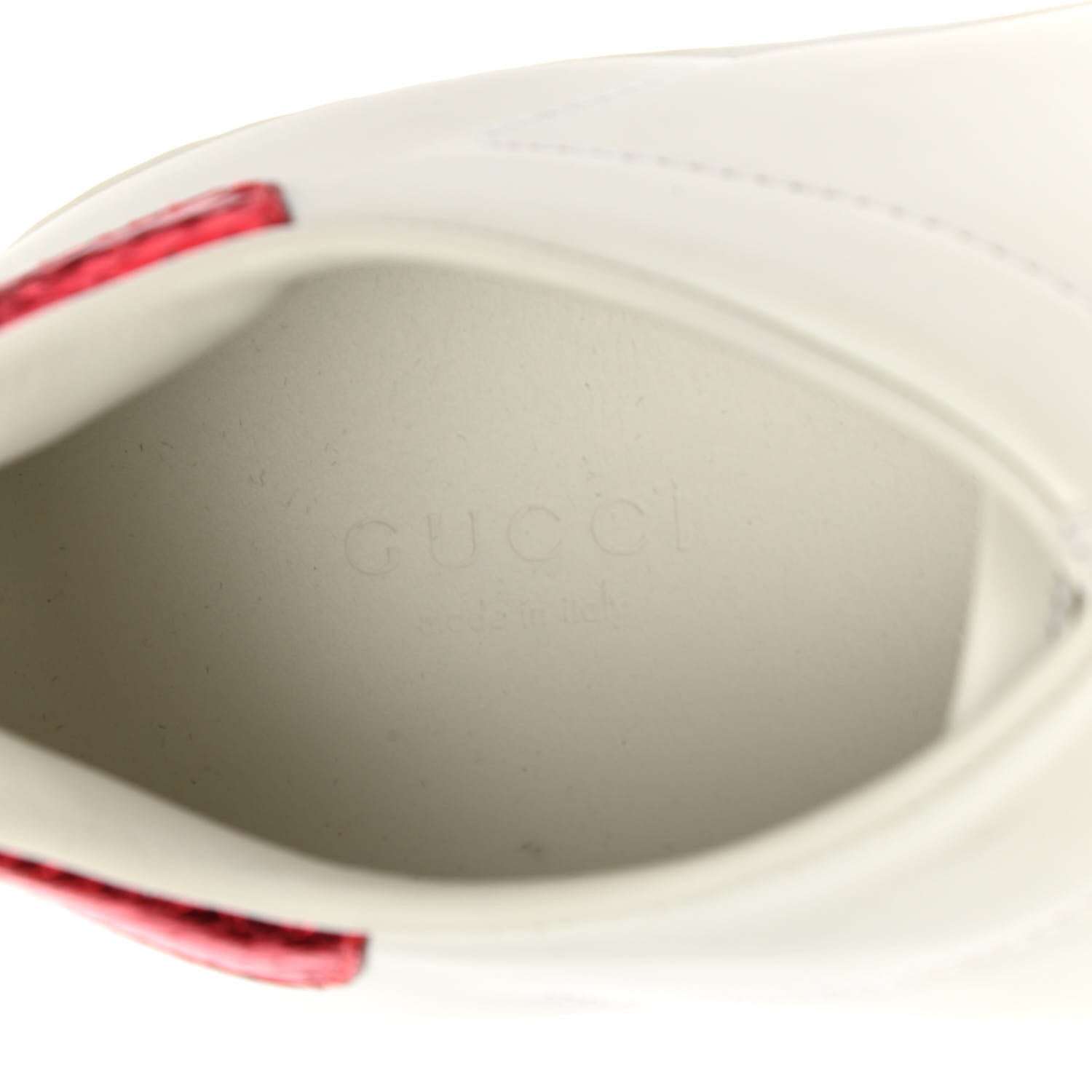 Gucci Calfskin Ayers Bee Embroidered Womens Ace Sneakers 41 White Green 8 of 9