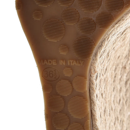 Jimmy Choo Calfskin Snake Print Polar Espadrille Wedges 36.5 Natural 9 of 9
