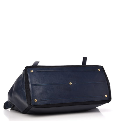 Saint Laurent Calfskin Canvas Large Muse Two Navy 4 of 13