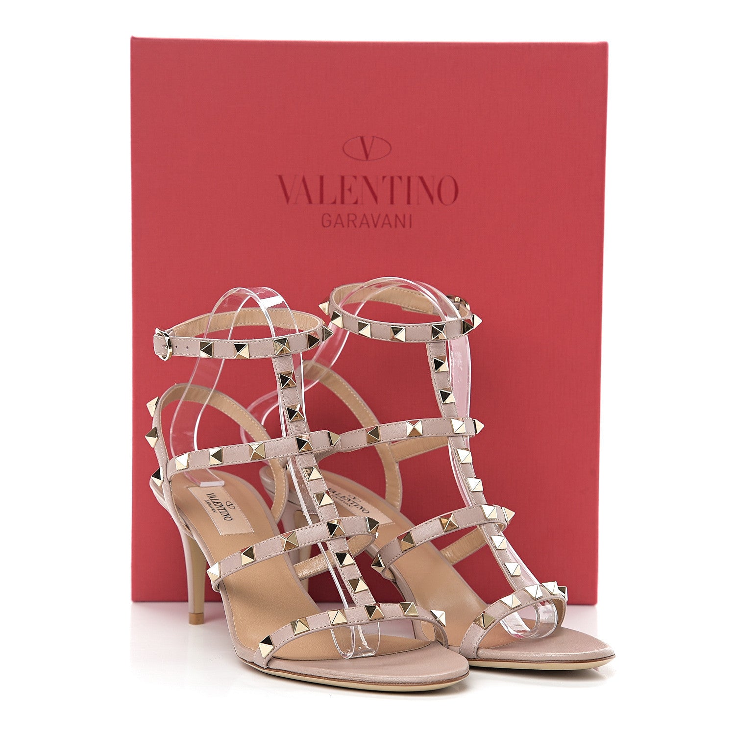 Valentino Garavani Nappa Rockstud Gladiator 70mm Sandals 38 Poudre 8 of 8