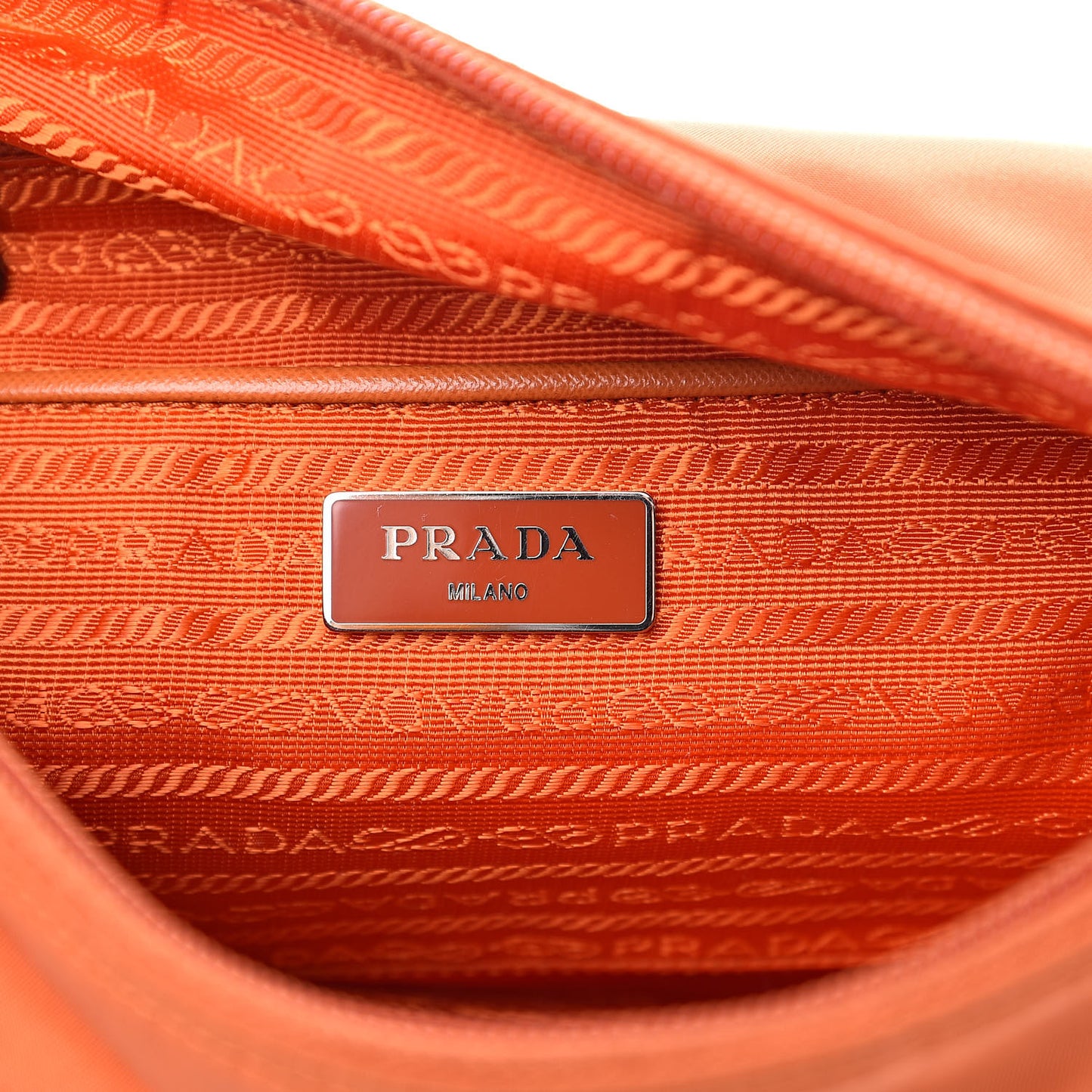 Nylon Vela Flat Messenger Bag Papaya