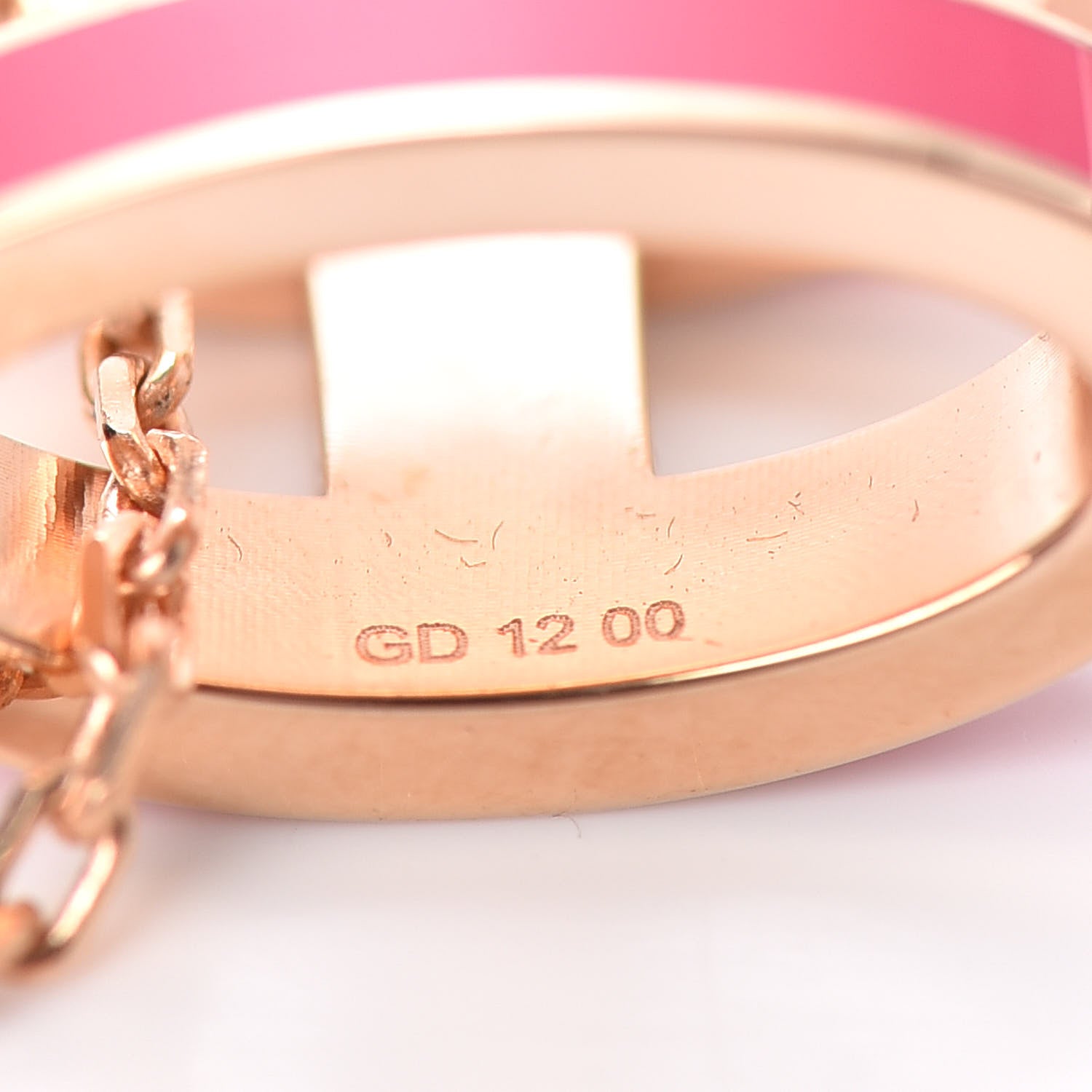 Hermes Lacquered Rose Gold Pop H Pendant Necklace Rose Extreme 6 of 6