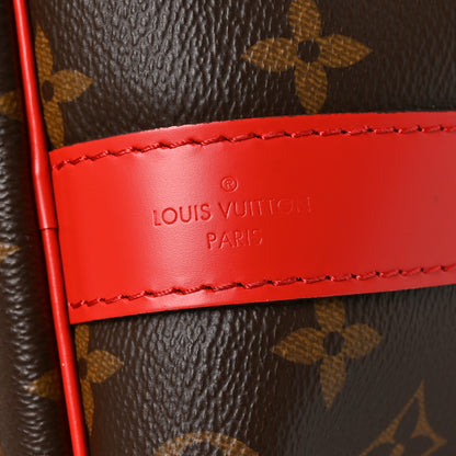 Louis Vuitton Calfskin Monogram Keepall Bandouliere 50 Coquelicot 5 of 8