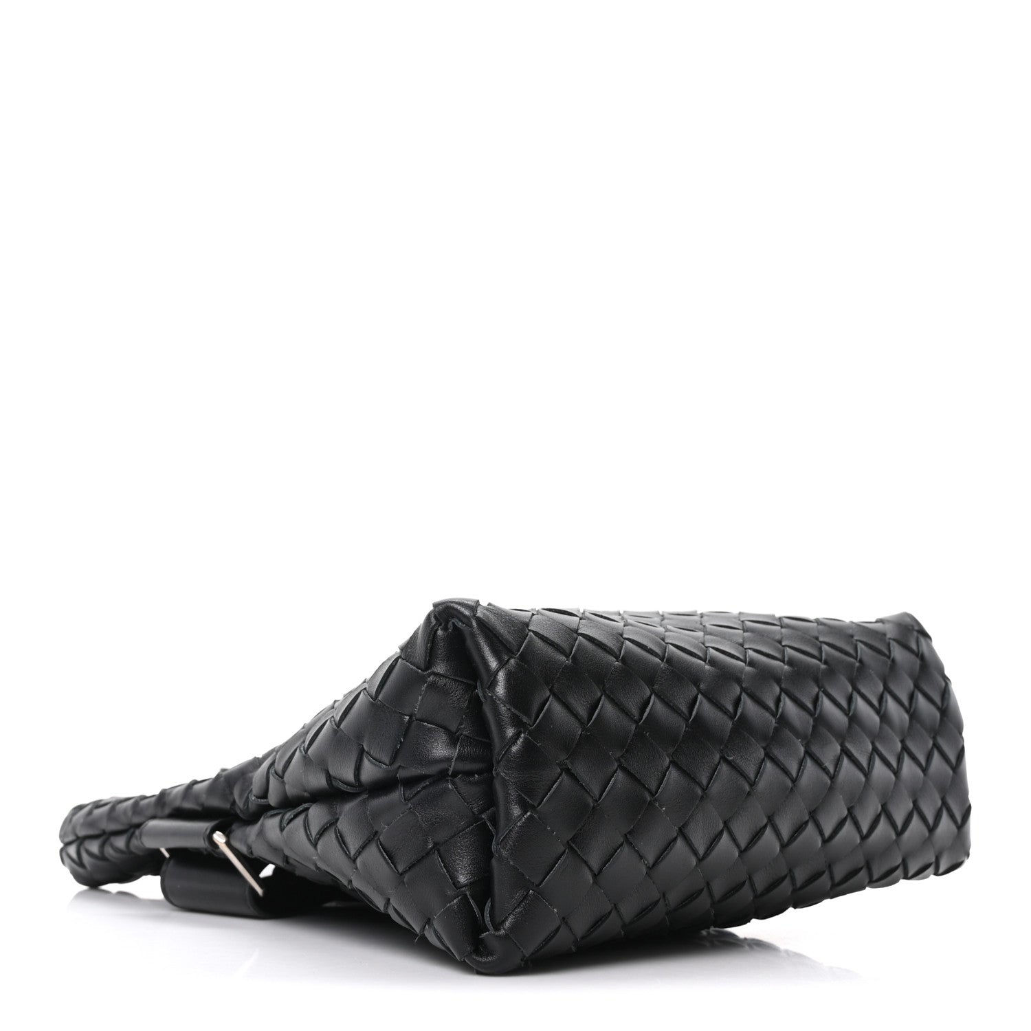 Bottega Veneta Nappa Intrecciato Small Fold Crossbody Messenger Black 4 of 9