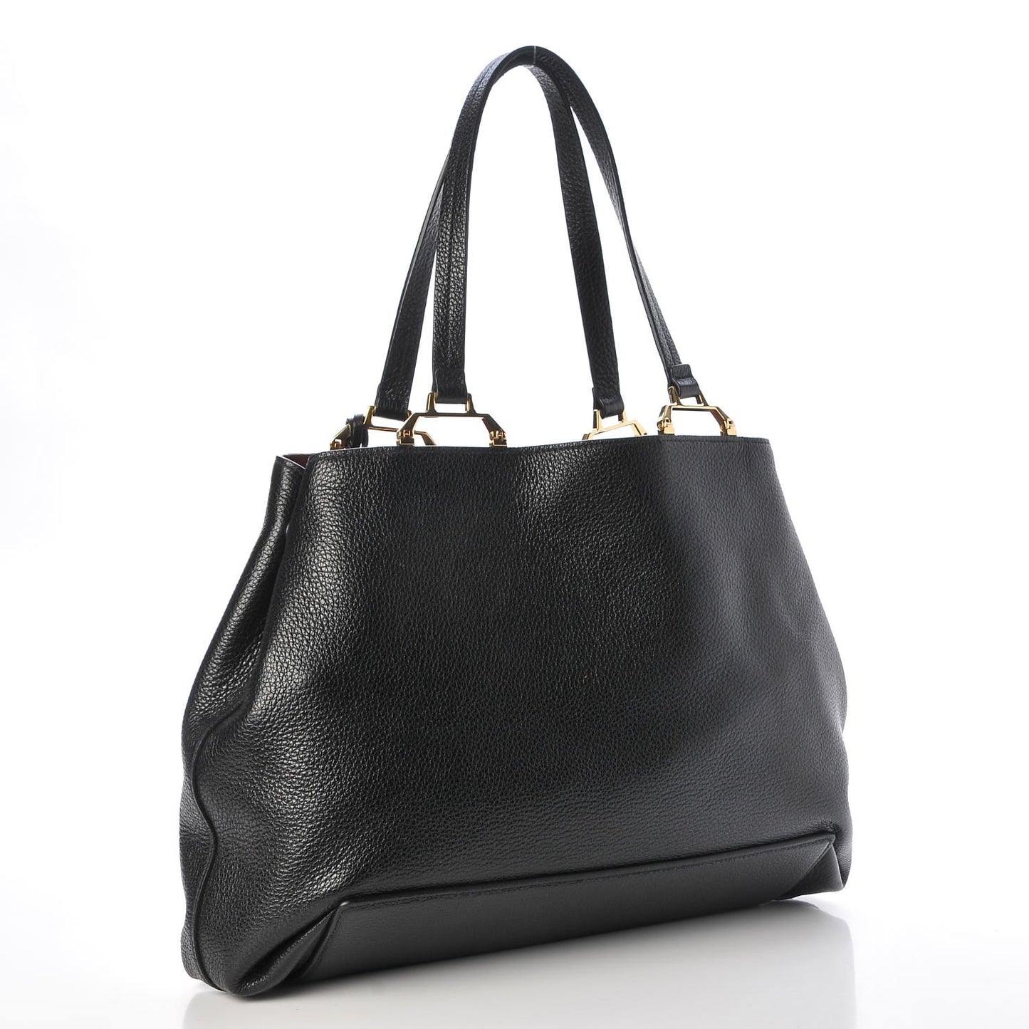 Goatskin Madras Tote Black