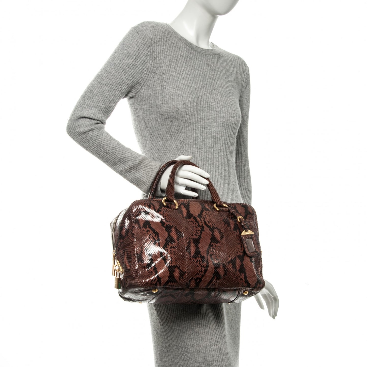 Python Bauletto Tote Cotto