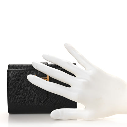 Hermes Epsom Tri-Fold Compact Bearn Wallet Black 2 of 8