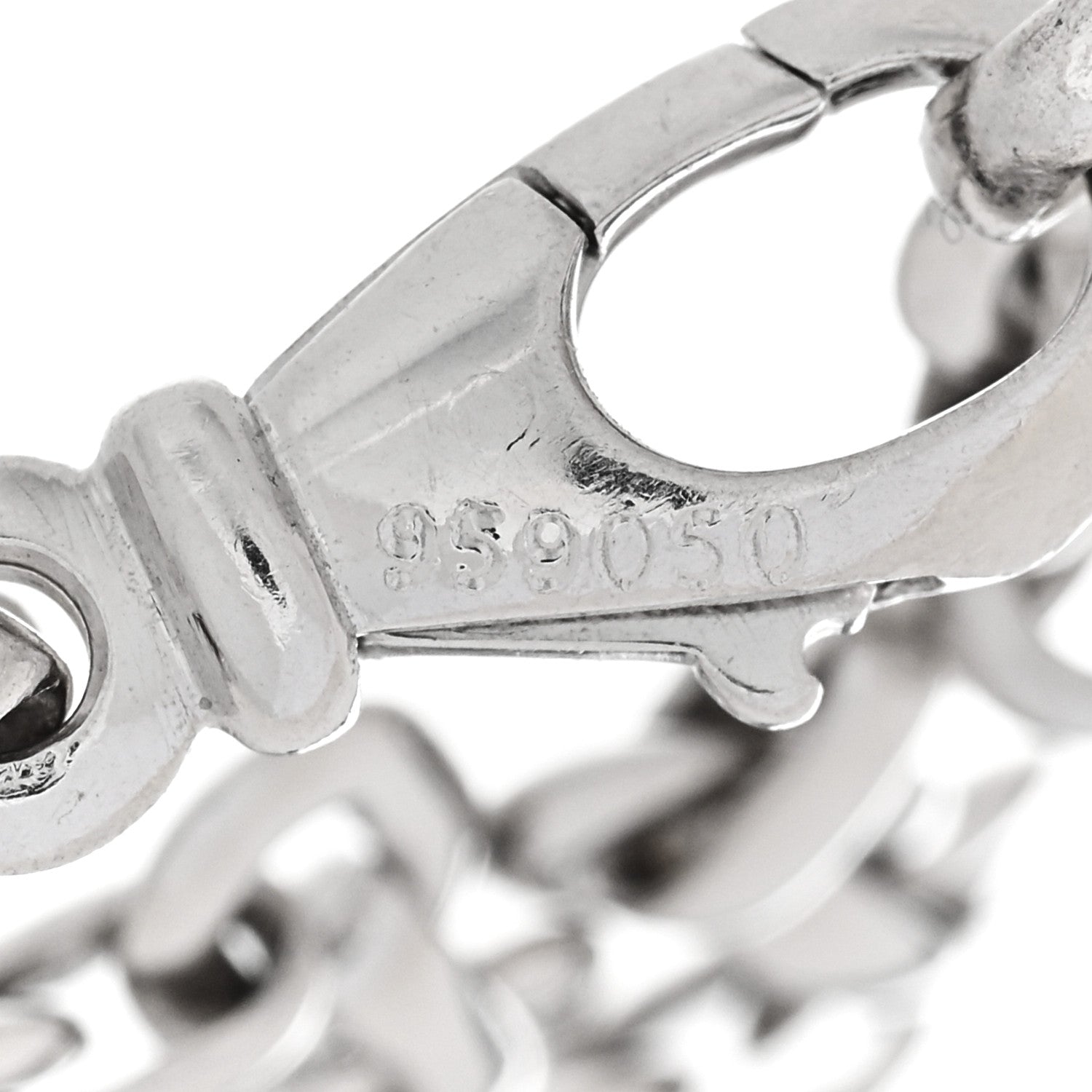 Cartier 18K White Gold Diamond Emerald Double C Penelope Elephant Charm Bracelet 4 of 4