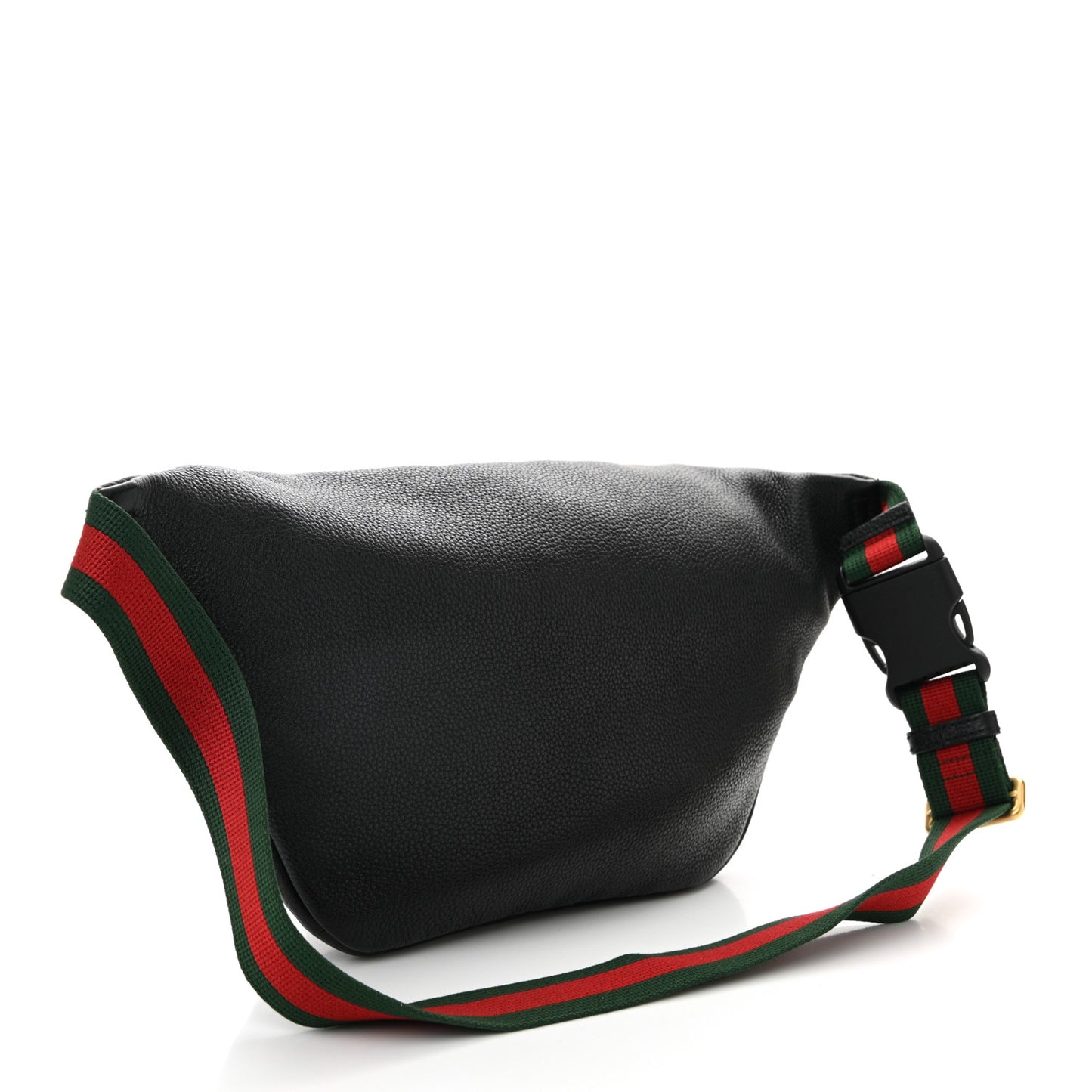 Grained Calfskin Logo Belt Bag Black