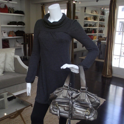 Chloe Metallic Calfskin Large Betty Shoulder Bag Argent 2 of 13