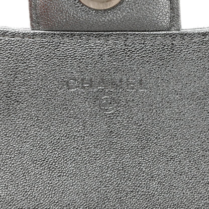 Chanel Metallic Lambskin Quilted Glasses Case With Chain Silver 6 of 11