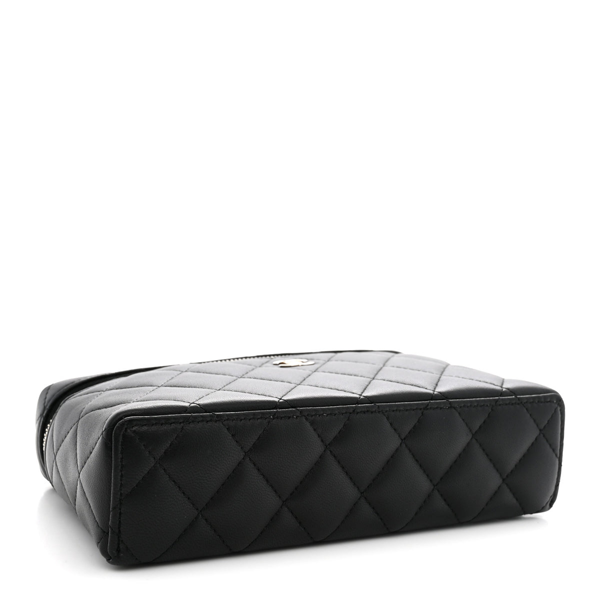 Chanel Lambskin Quilted Top Handle Slim Vanity With Chain Black 4 of 11