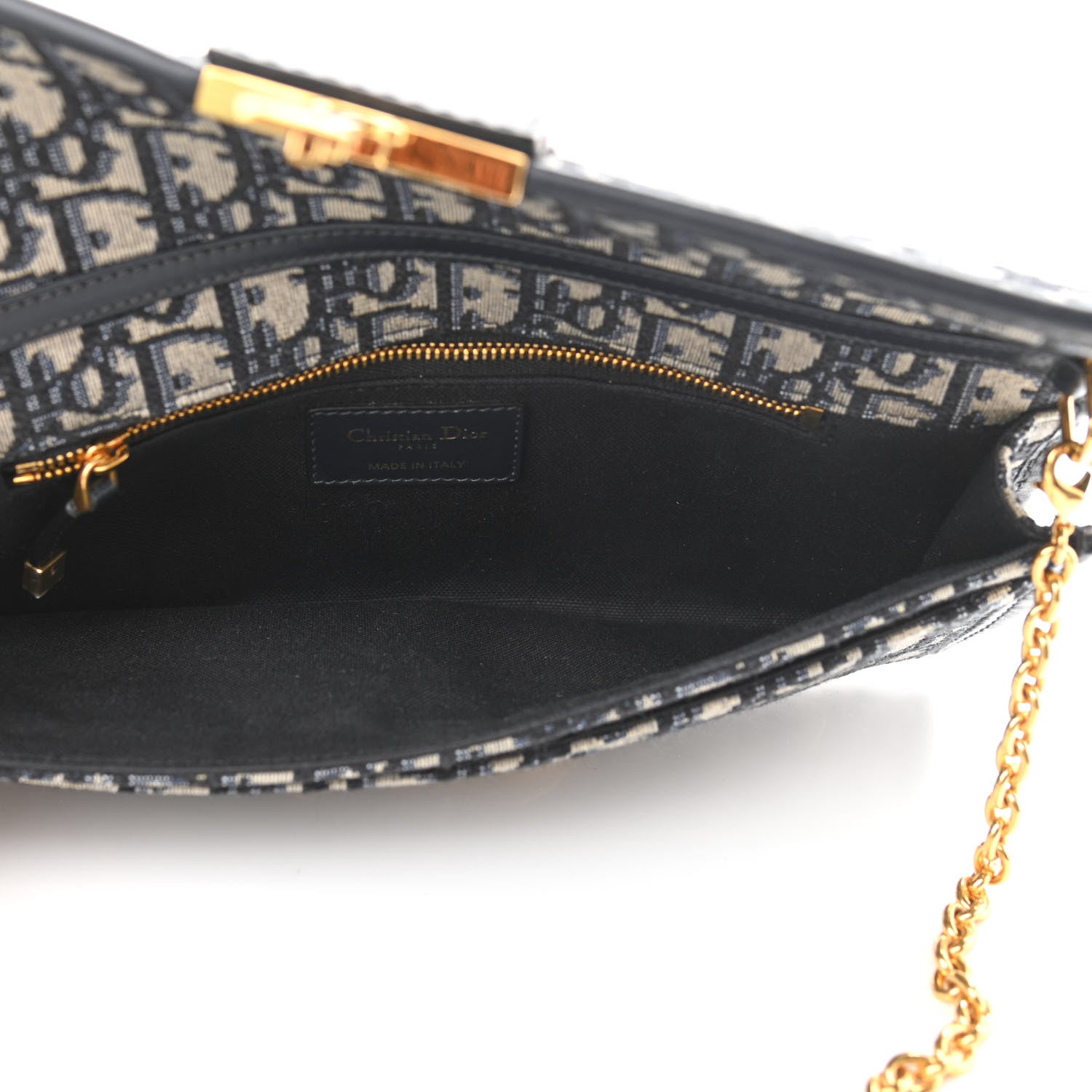 Christian Dior Oblique 30 Montaigne Chain Pouch Blue 5 of 9