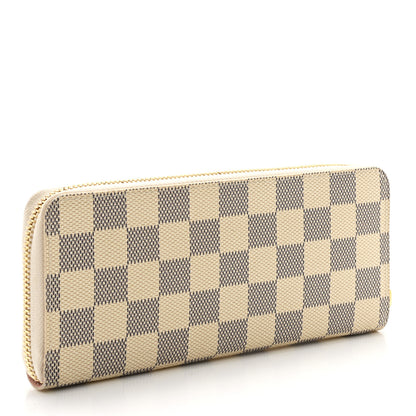 Louis Vuitton Damier Azur Clemence Wallet Rose Ballerine 3 of 7