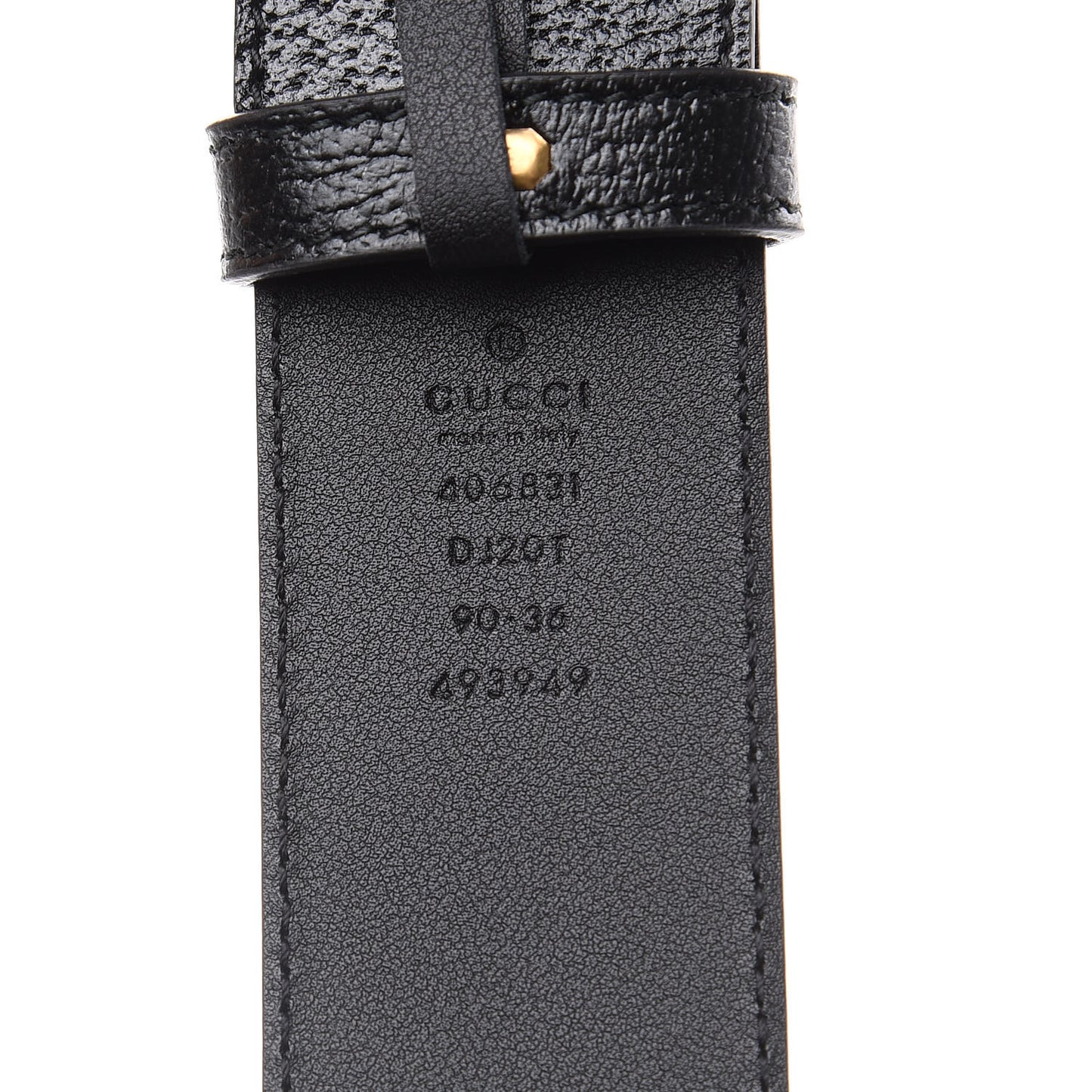 Textured Calfskin Double G 40mm Belt 90 36 Black