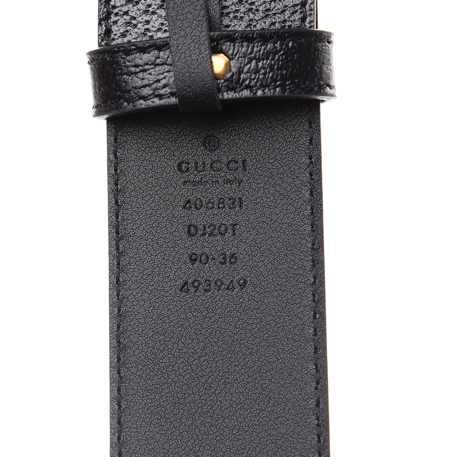 Gucci Textured Calfskin Double G 40mm Belt 90 36 Black 5 of 6