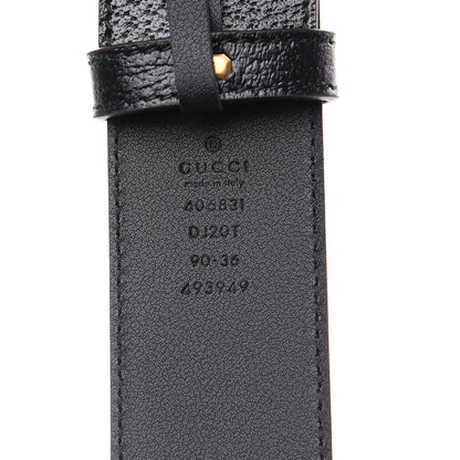 Gucci Textured Calfskin Double G 40mm Belt 90 36 Black 5 of 6