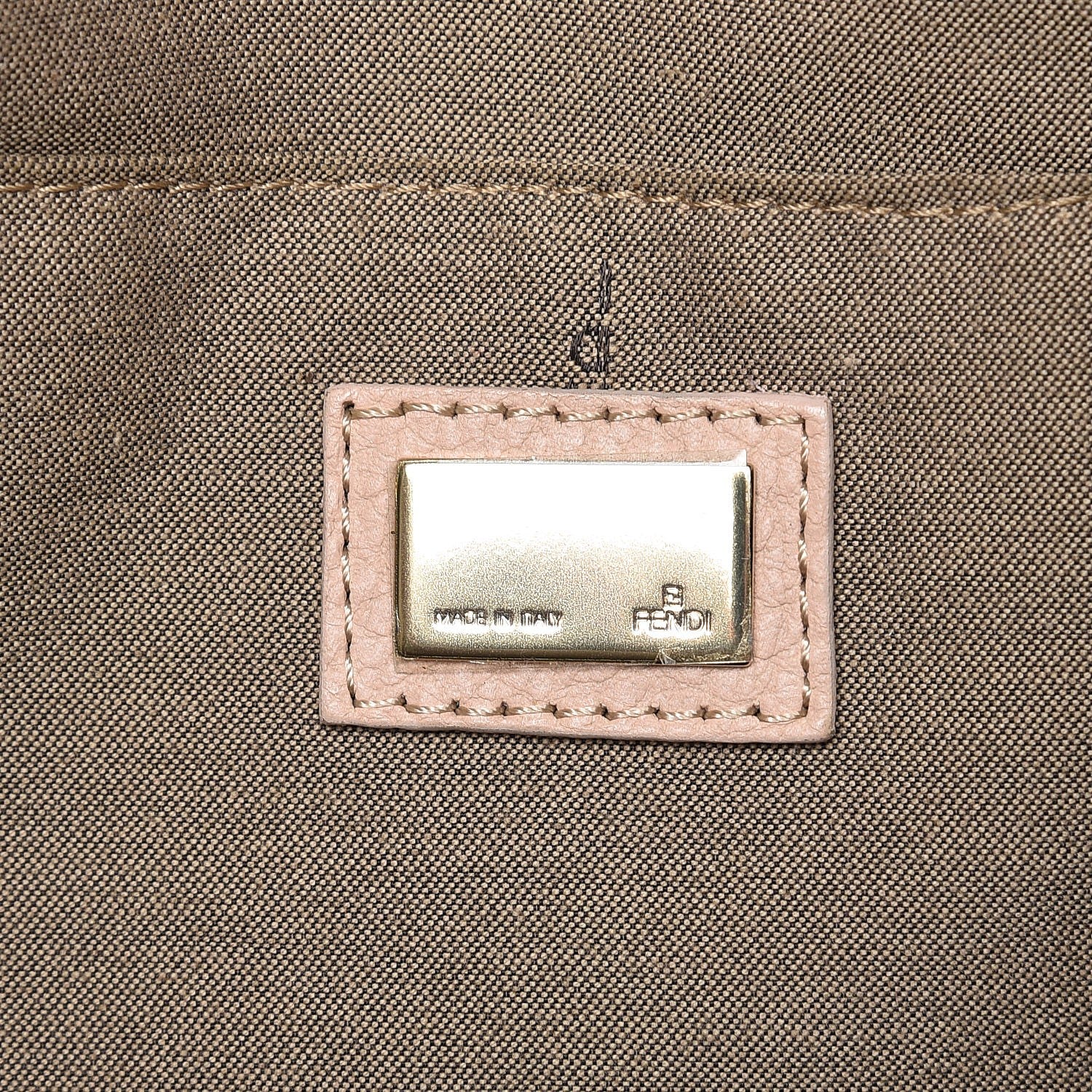 Fendi Zucchino Vitello Shopping Tote Beige Pastel Cipria 6 of 13