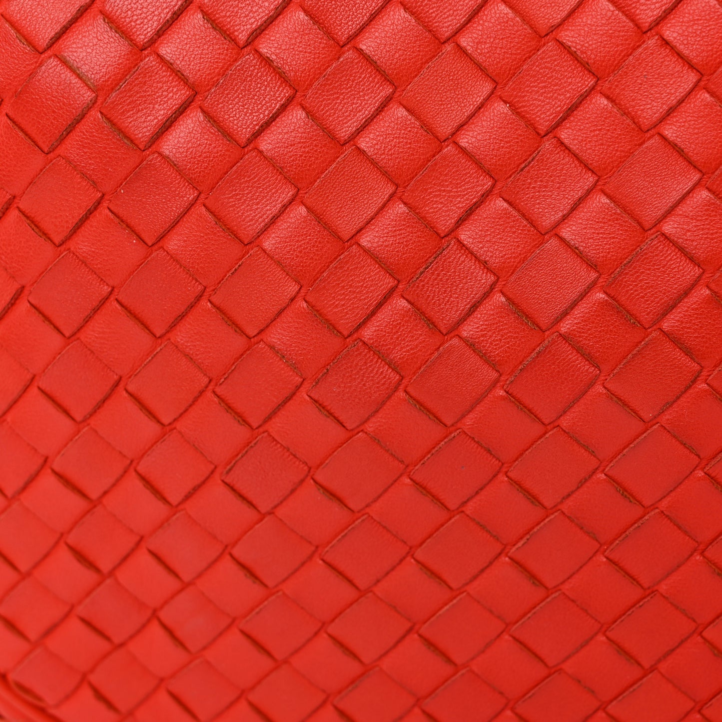 Nappa Intrecciato Crossbody Flap Bag Red