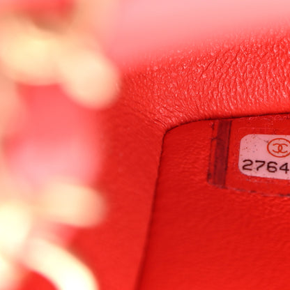 Chanel Lambskin Quilted Mini Rectangular Flap Red 7 of 13