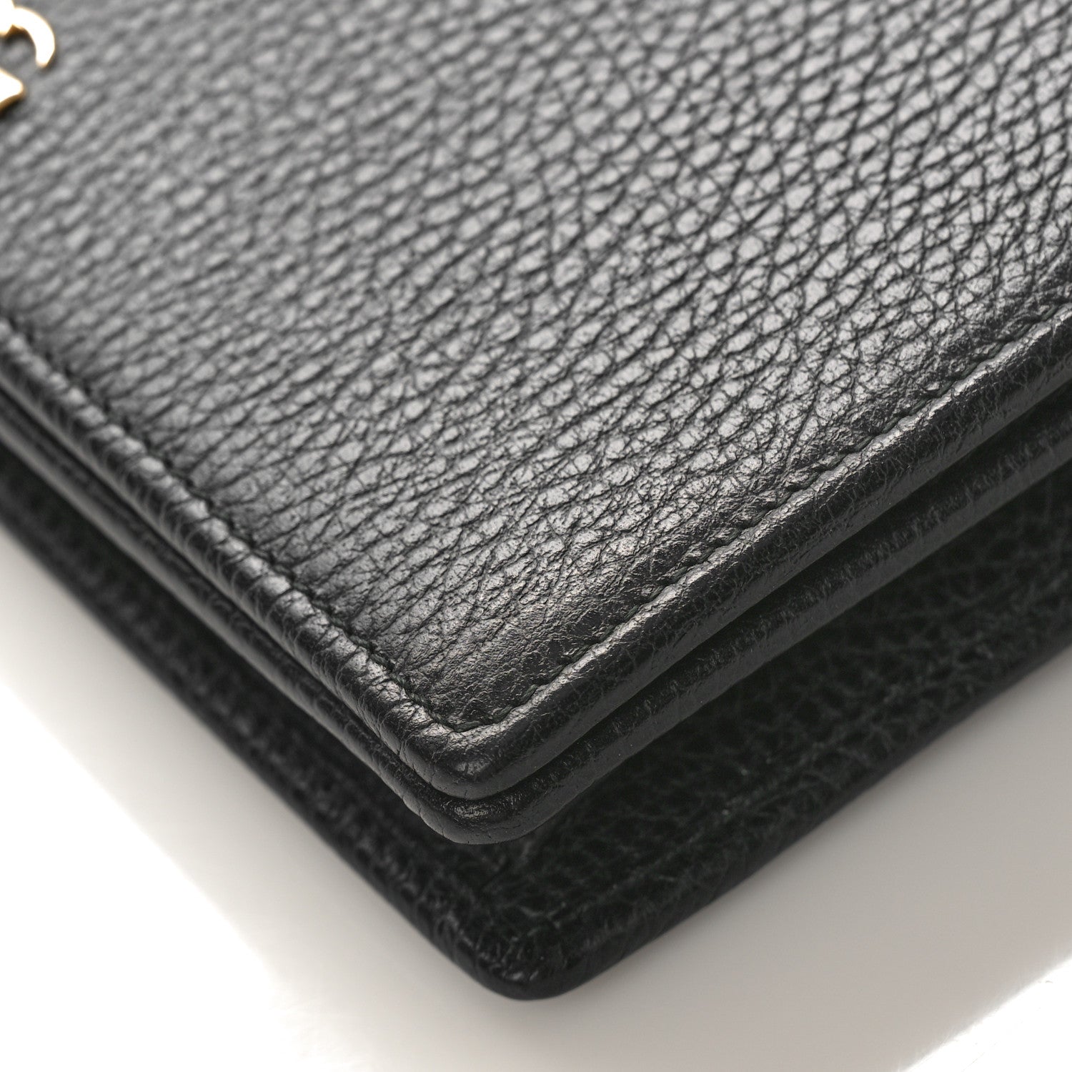 Gucci Calfskin Mini GG Marmont Chain Wallet Black 8 of 10