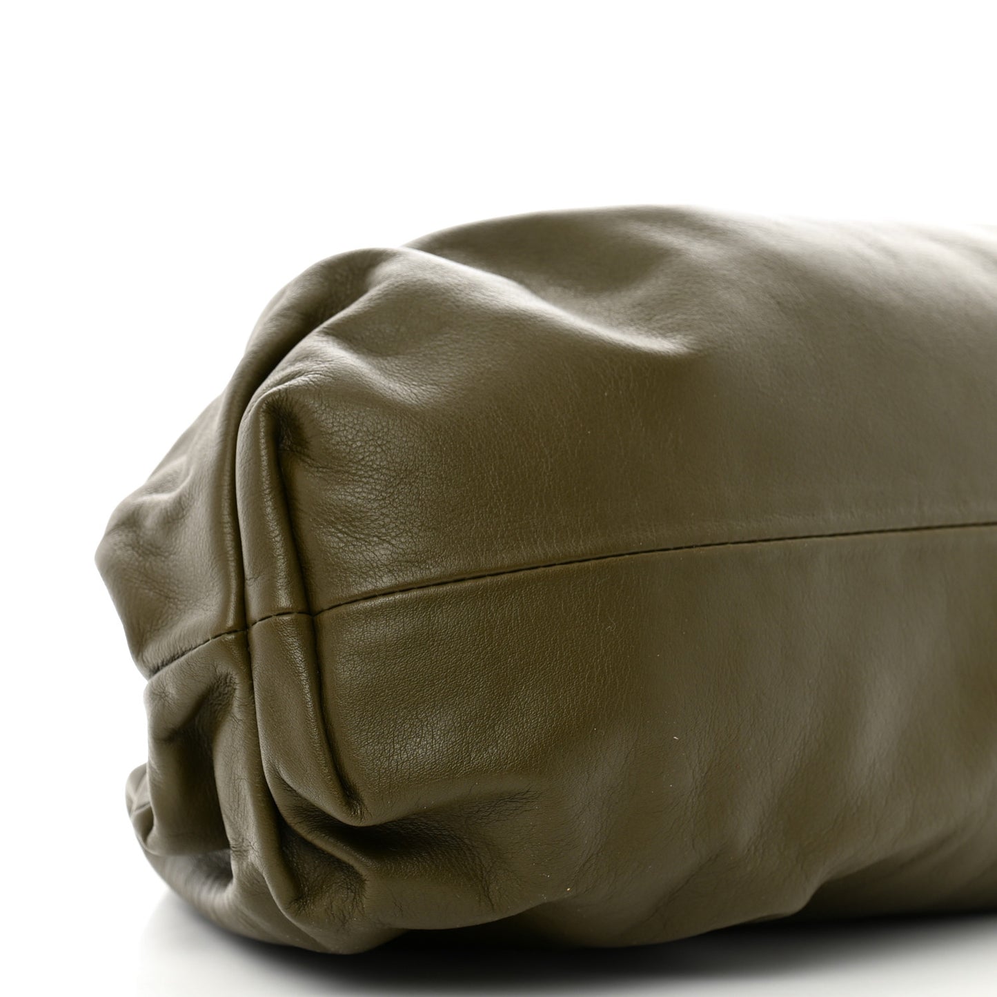 Smooth Butter Calf The Pouch Oversized Clutch Kaki Fondent