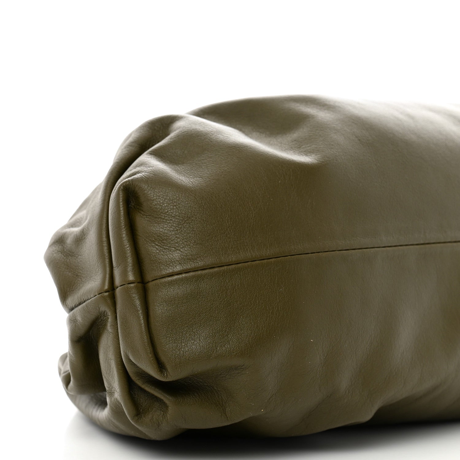 Bottega Veneta Smooth Butter Calf The Pouch Oversized Clutch Kaki Fondent 9 of 10