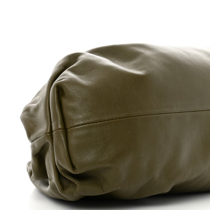 Bottega Veneta Smooth Butter Calf The Pouch Oversized Clutch Kaki Fondent 9 of 10