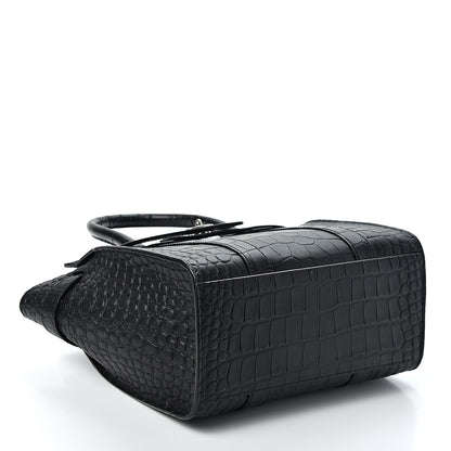 Mulberry Crocodile Embossed Mini Zipped Bayswater Black 3 of 8