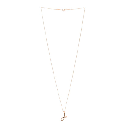 Tiffany 18K Rose Gold Elsa Peretti Letter J Pendant Necklace 3 of 4