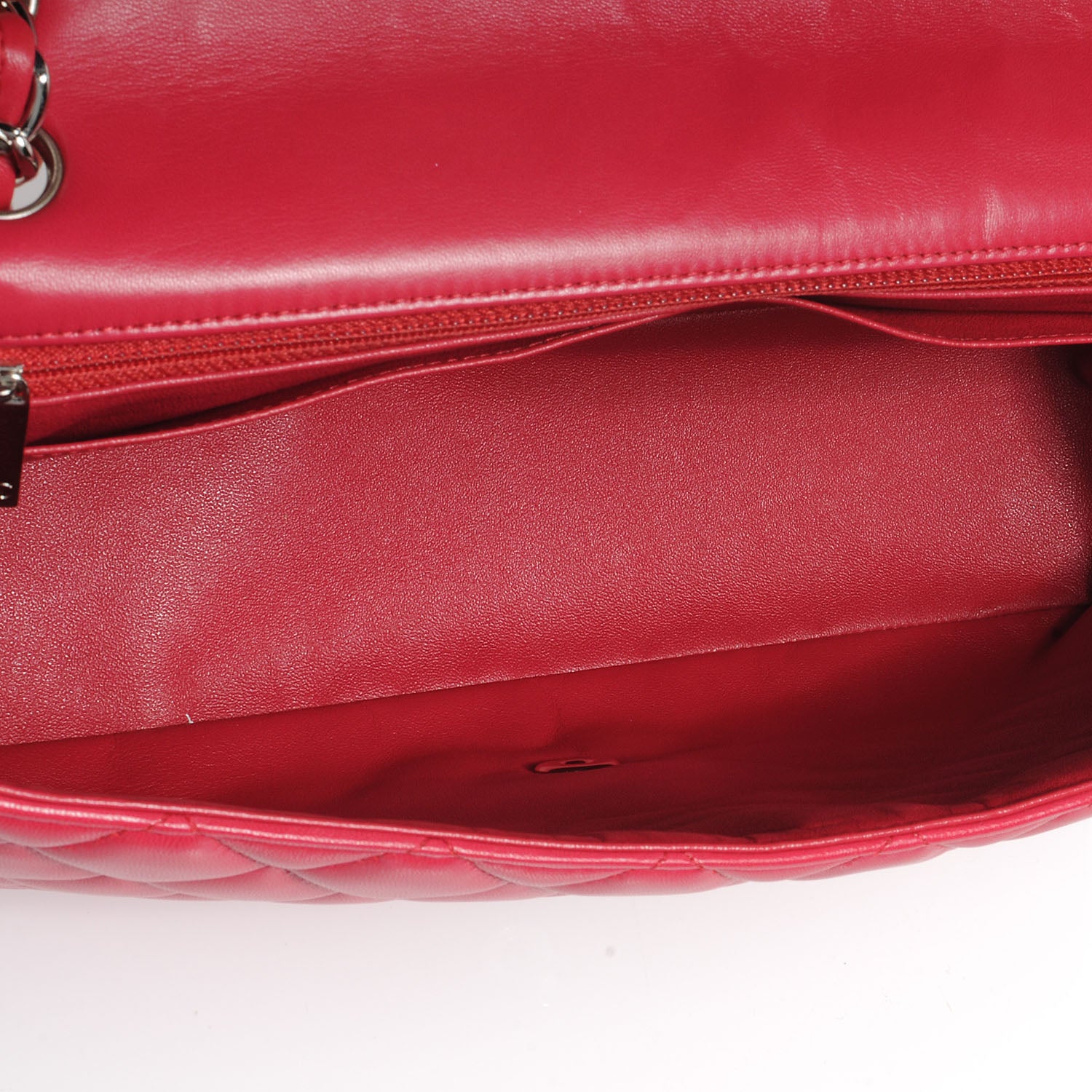 Chanel Lambskin Quilted Maxi Single Flap Fuchsia 6 of 8