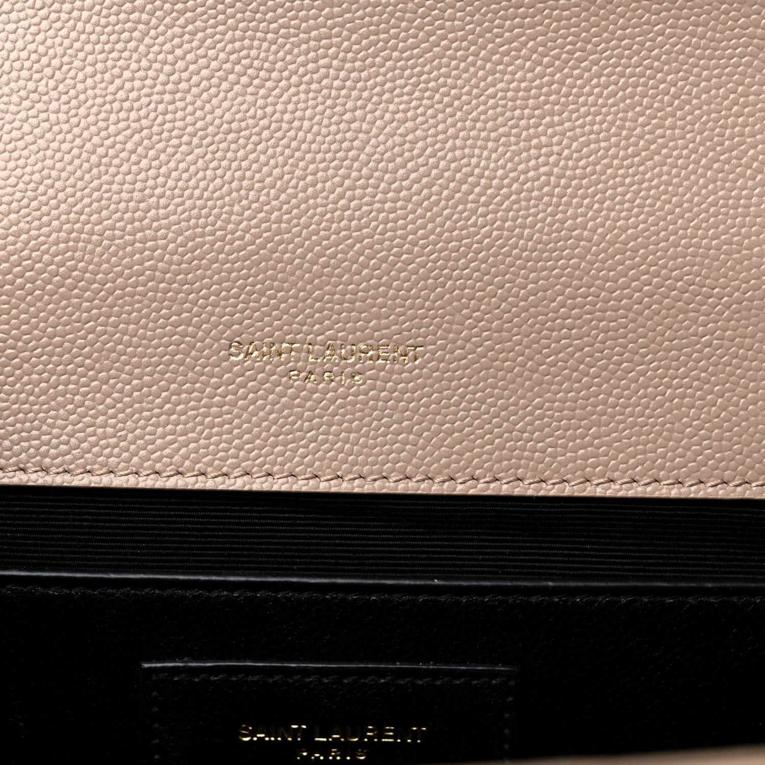Saint Laurent Grain De Poudre Textured Mixed Matelasse Medium Triquilt Monogram Satchel Dark Beige 6 of 10