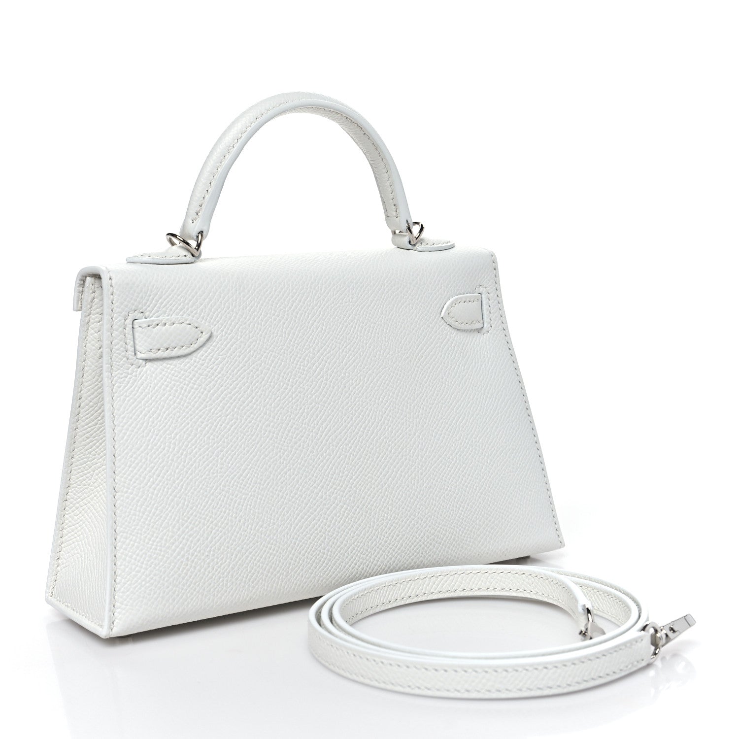 Hermes Epsom Mini Kelly Sellier 20 New White 2 of 10
