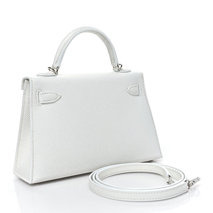 Hermes Epsom Mini Kelly Sellier 20 New White 2 of 10