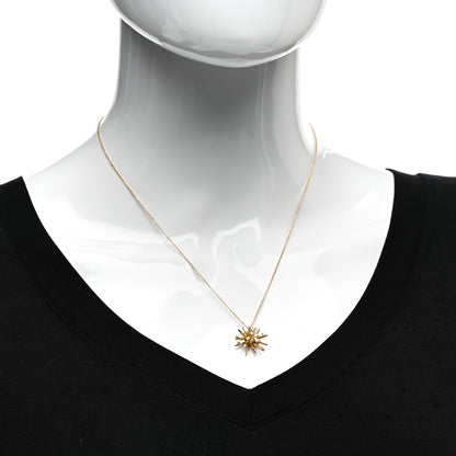David Yurman 18K Yellow Gold Diamond Small Supernova Pendant Necklace 2 of 5