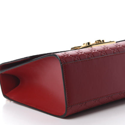 Gucci Guccissima Medium Padlock Shoulder Bag Hibiscus Red 6 of 11