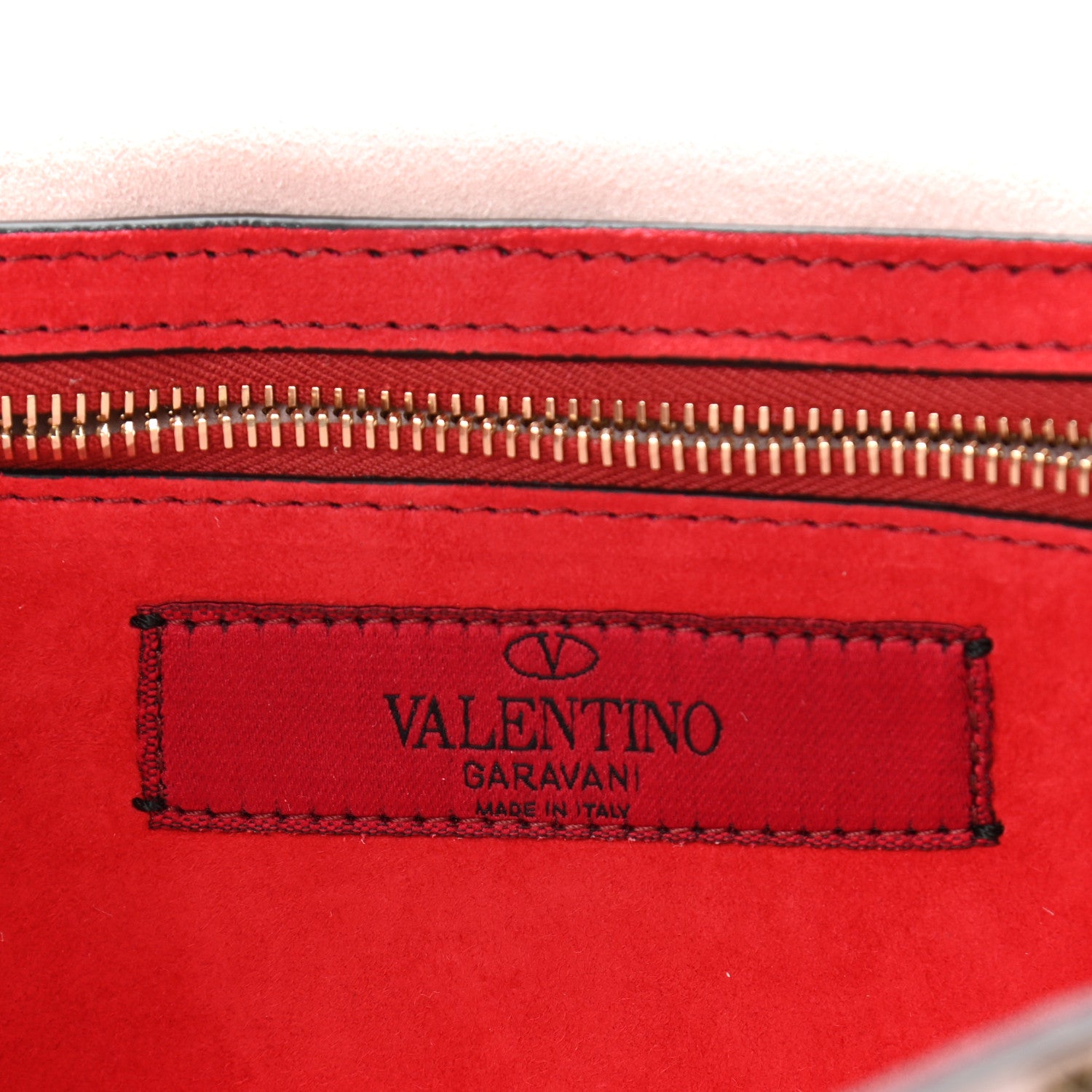 Valentino Garavani Craquele Nappa Rockstud Spike Wallet on Chain Water Rose 8 of 10