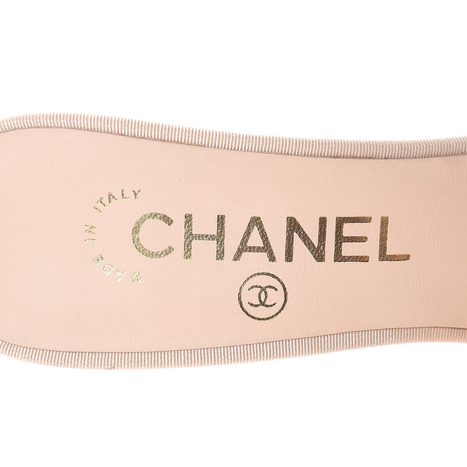 Chanel Grosgrain Lambskin CC Mules 36 Light Pink 6 of 10