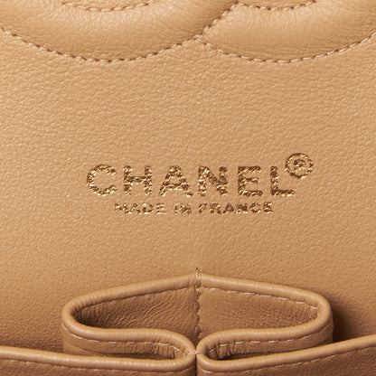 Chanel Lambskin Quilted Medium Double Flap Beige 8 of 9