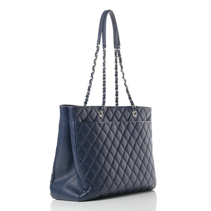 Chanel Caviar Quilted Large CC Shopping Tote Navy 3 of 15