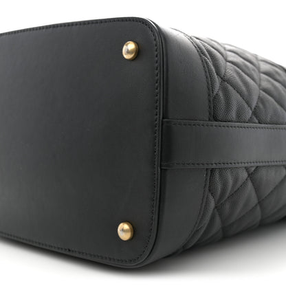 Chanel Caviar Lambskin Quilted Casual Style Hobo Black 10 of 12