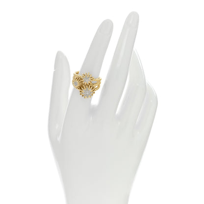 David Yurman 18K Yellow Gold Diamond Starburst Cluster Ring 55 7.25 2 of 4