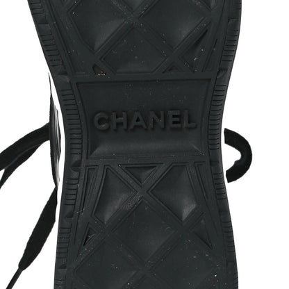 Chanel Velvet Calfskin Mixed Fibers CC Sneakers 39 Black 6 of 9