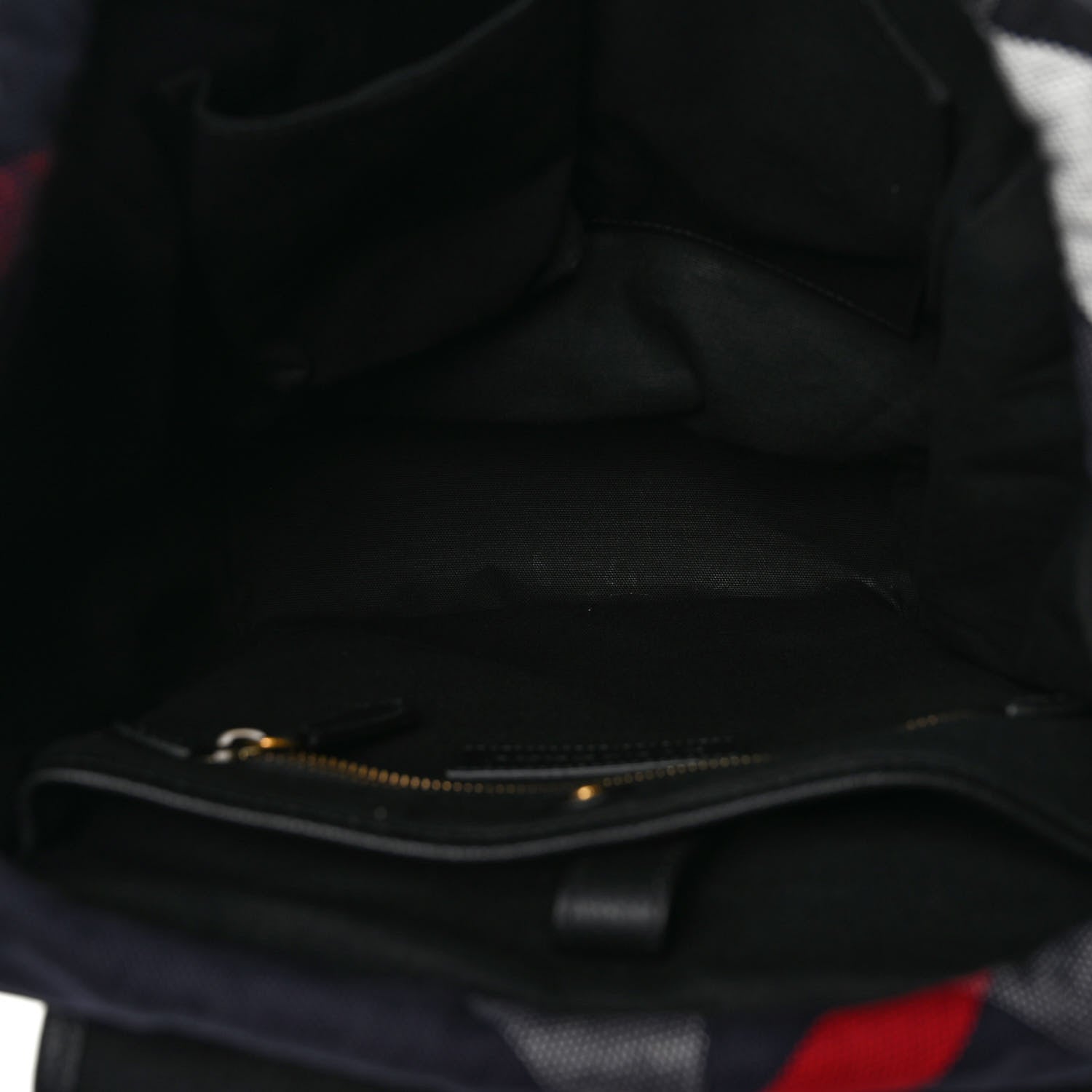 Burberry Overdyed Canvas Mega Check Drifton Backpack Black 5 of 10