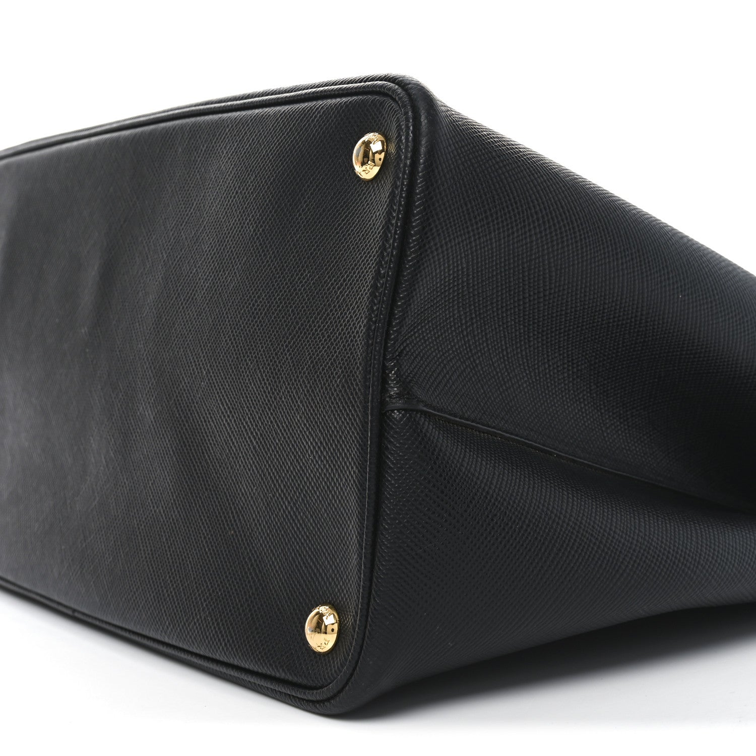 Prada Saffiano Cuir Large Double Bag Black Fuoco 9 of 9